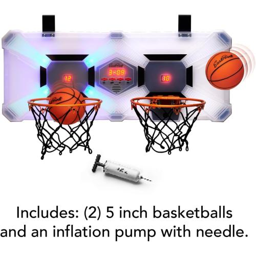 EastPoint Mini Basketball Hoop - Multi Color, Pack of 1 - Effortless Over-the-Door Basketball Hoop Setup - Compact Design for Field Day Games - Head-to-Head Kids Birthday Party Games MISSING BASKET BALLS