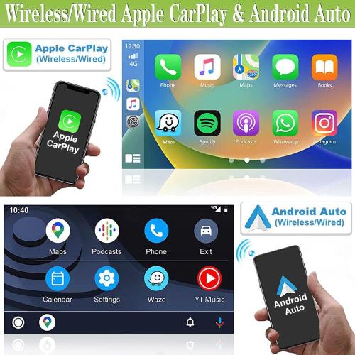 4 64G Android 14 Car Stereo Radio fits for 1994–2002 Dodge Ram 1500 2500 3500 for Cirrus 1995-2000 for Chrysler Town & Country 1990-2000 6.8 Touch Screen Car Stereo with CarPlay Android Auto GPS WiFi