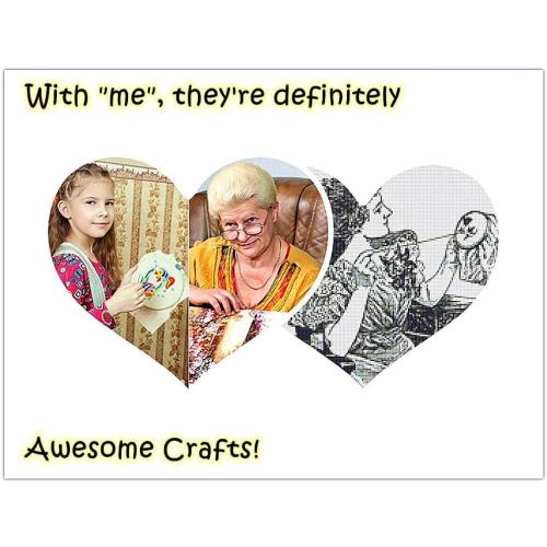 Cross Stitch Kits, Three Birds Awesocrafts Easy Patterns Cross Stitching Embroidery Kit Supplies Christmas Gifts, Stamped or Counted (Birds, Stamped)