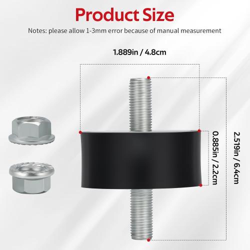 Engine Motor Top Mount Isolator Rubber 3110044 3022071 for Polaris Ranger Sportsman Magnum Scrambler Xpedition ATP 335 400 425 500 570 600 700 800（2 PCS）