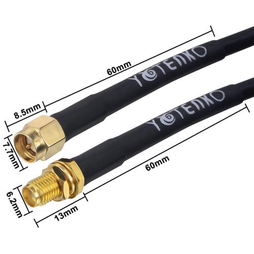 SMA Extension Cable 32.8ft 10m SMA Male to SMA Female RG58 Coaxial Cable 50 Ohm Low Loss, Two-Way Radio Pure Copper Cable for BaoFeng HT Kenwood Yaesu HF Radio Extending Device