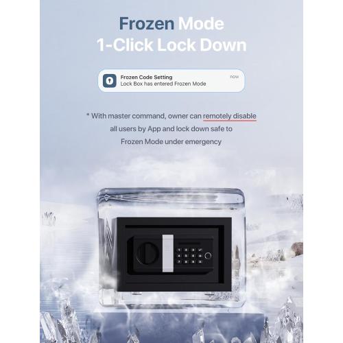 FORFEND Smart Home Safe | WiFi Safe Box App Lock/Alarm | Voice Command, Kidnap Alarm, Tamper Detect, Frozen Mode, Sub Account| Digital Safe Anti Theft