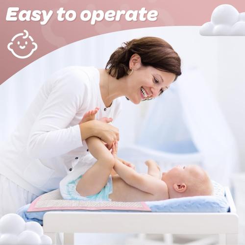 23..Count Disposable Baby Changing Pads, 18”x18” Pink – Super Absorbent Leakproof Quick-Drying, Soft Skin-Friendly Disposable Underpads for Infants, Mess-Free Diaper Changes at Home or On-The-Go