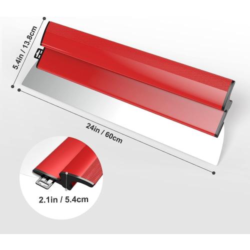 24-Inch Drywall Skimming Blade - Smooth Finish, Precision 0.5mm European Stainless Steel Blade (Replaceable), Ergonomic Comfort Grip, Drywall Skimming Blade Tool for Drywall/Wallboard/Plasterboard