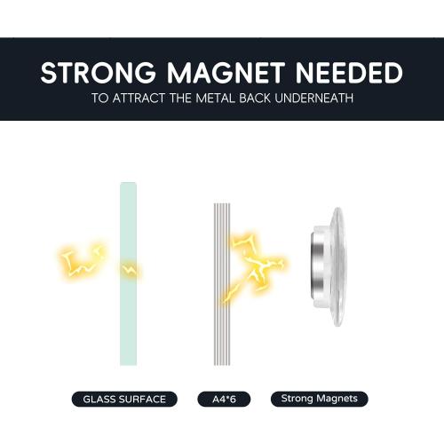 Magnetic Glass Whiteboard - Glass Dry Erase Board  Large Frameless Board for Walls Office School and Home