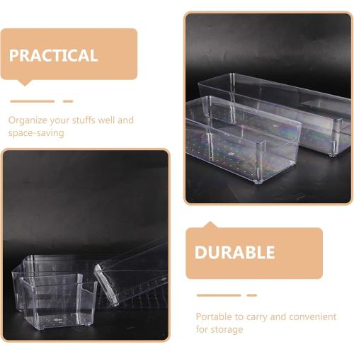 Organizer for Bedroom 4pcs Plastic Desk Drawer Organizers Storage Bins Lids