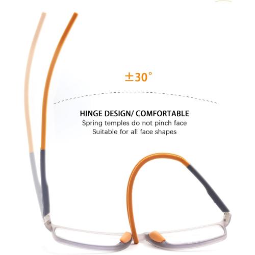 Multifocal Progressive Transition Photochromic Reading Glasses Blue Light Blocking Multifocus Readers Spring Hinge