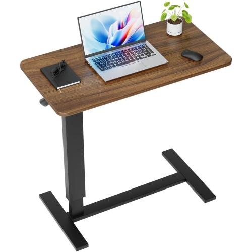 Overbed Bedside Table with Wheels, Adjustable Hospital Bedside Desk, Rolling Laptop Table, Mobile Standing Desk