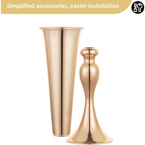 Gold Tall Centerpiece for Table,Tall, 6 Pcs