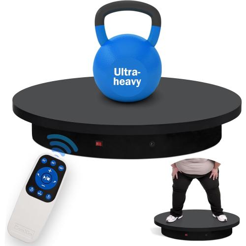 23.6In Remote Large Motorized electric turntable Rotating platform Photography Turntable Motorized lazy susan Base giratoria para for Photography,3D Scanner,Heavy duty display(Load Range:220~500lbs)