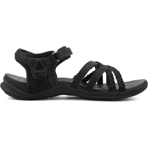 UBFEN Womens Hiking Comfort Sport Sandals Beach Vacation Camping Casual Sport Sandals with Adjustable Straps and Arch Support