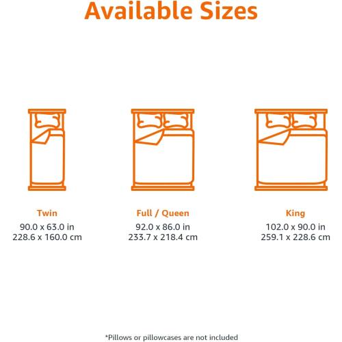 Amazon Basics Comforter Blanket Full/Queen, Reversible, Lightweight Microfiber, All Season, Black/Grey