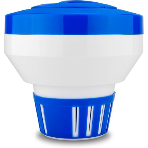 WaterWarden Floating Pool Chemical Dispenser – X-Large 7.5” Chlorine or Bromine Tablet Holder – Adjustable Floater for Pools, Hot Tubs & Spas – Holds Up to 4 Tablets – Deluxe Design