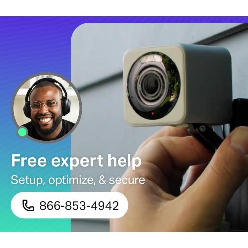 WYZE Cam v4 (Latest Model), 2.5K AI Security Camera, Indoor/Outdoor Cameras for Home Security, Baby Monitor & Pet Camera, Vibrant Color Night Vision, No Subscription Required, Free Expert Help