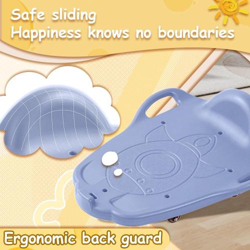 Floor Scooter Board with Elevated Handles, 5 Non-Marring Wheels Anti Roll away, 20L x 17W, Easy Connection, Kids Sports Activities