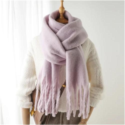 Winter Scarf Men Women Cashmere Warm Solid Pashmina Blanket Wraps Female Thick Soft Bufanda Tassel Shawl Long Poncho Echarpe