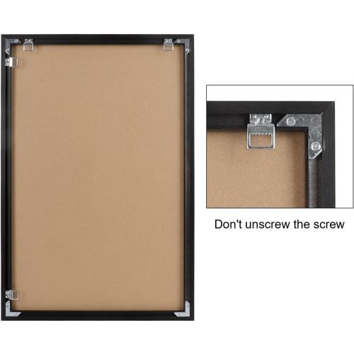 36x48 Poster frame, Plexiglass, Black Snap Frames, Coating Aluminum Profile, Display Horizontally & Vertically（1PCS）