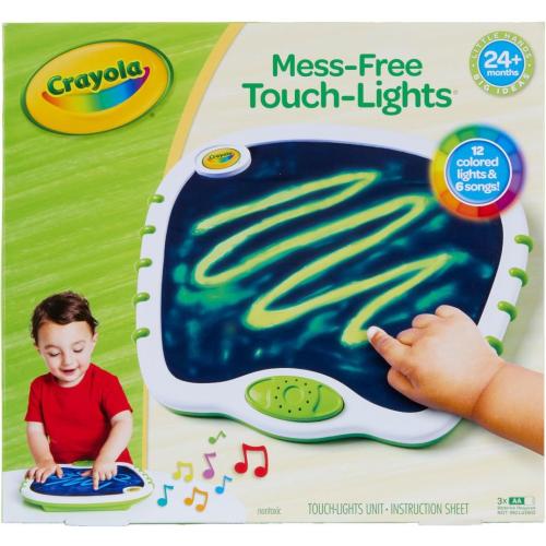 Crayola Toddler Touch Lights, Musical Sensory Toys for Toddlers, Holiday, Light Up Drawing Pad, Mess Free Painting, Travel Activity, 2