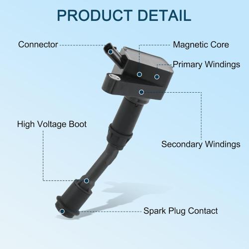 Set of 4 Ignition Coil Pack & Spark Plug Compatible with Ford Escape Fusion L4 1.5L Replace# UF735, DS7Z12029A, DS7Z12029B, C880, GN10645, DG554