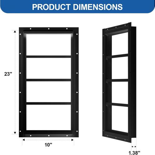 Size 10x23 2 Pack Color white  Shed Windows 10x23, Transom Window Fixed Design with Tempered Glass for Playhouses, Sheds, Garage and Chicken Coops