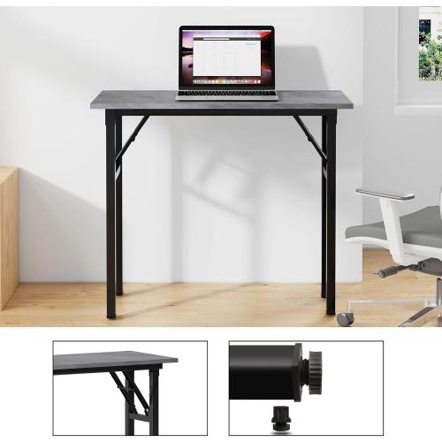 Need Small Desk, 31.5 x 15.7 Inches No Assembly Foldable Writing Table,Sturdy and Heavy Duty Folding Computer Desks for Small Space/Home Office/Dormitory AC5LB(80 * 40)
