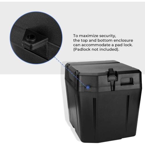 KEMIMOTO UTV Under Seat Storage Box, 37L/9.78Gal Waterproof (Fit Door) Lockable Compatible with Polaris Ranger XP 1000/Crew 2018-2025 2026 Replace #2882910 Lock Not Included