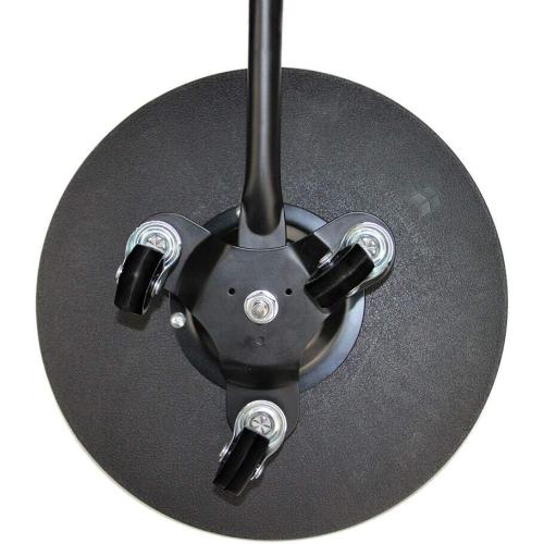 Under Vehicle Inspection Mirror Under Car Mirror - 12-Inch Diameter Security Mirror with Wheels and LED Light