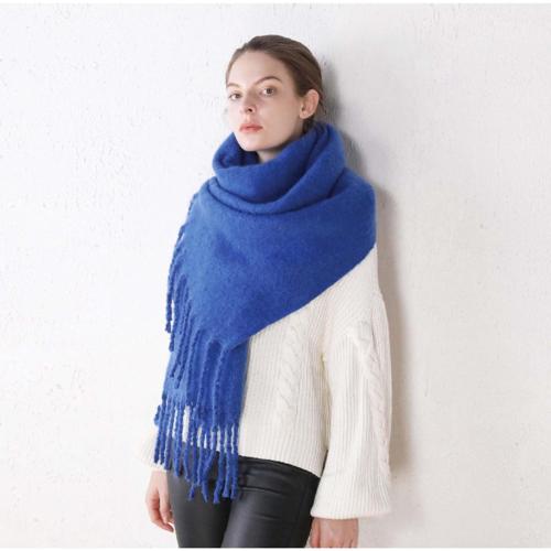 AUSEKALY Women's Scarf Big Colorful Thick Blanket Wrap Winter Oversized Warm Chunky Scarves Solid