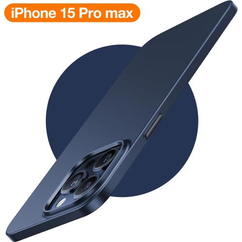 TORRAS Magnetic Slim-Fit for iPhone 15 Pro Max Case, Ultra-Thin 15 ProMax Phone Case Compatible with MagSafe, Lightweight Anti-Scratch Matte Hard iPhone 15 ProMax Case 6.7 inch OriginFit, Navy Blue