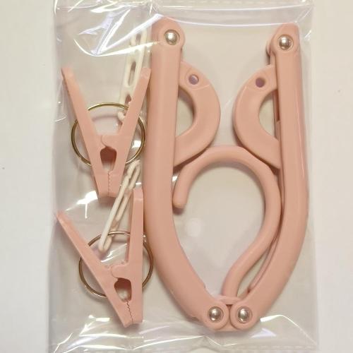 Internet celebrity popular folding hangers, colorful convenient hangers, travel clothes drying artifacts, hotels and hotels, multi-functional drying racks, Purple (Non-porous)
