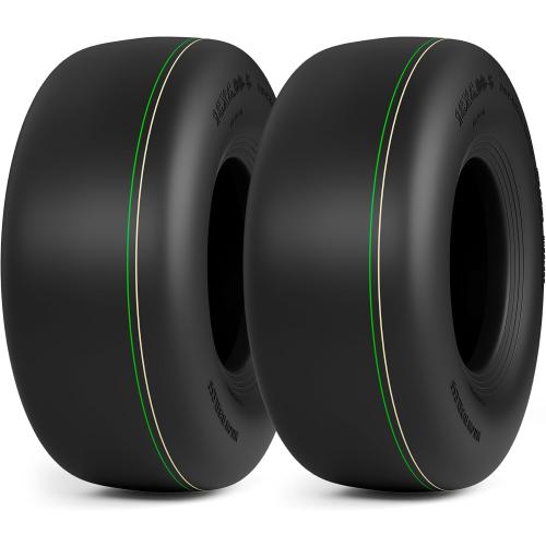 RONPOW 13x5.00-6 Tubeless Lawn Mower Tire, 13x5x6 Zero Turn Turf Tires, 4 Ply Rubber Smooth 13-5.00-6 Garden Tractor Tire for Residential and Commercial, 2Pack Tubeless, Load 450LBs