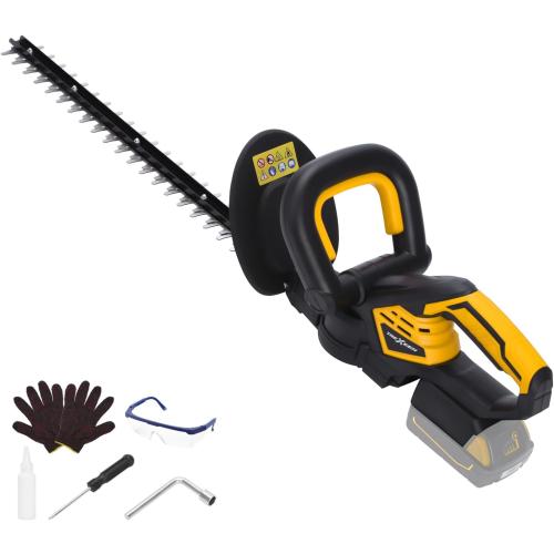 Black & Yellow Hedge Trimmer for Dw 20V Battery,Hedge Trimmer Cordless with 22'' Dual-Action Blade and 3/5'' Cutting Capacity,1600RPM& Safety Lock (Battery Not Included)