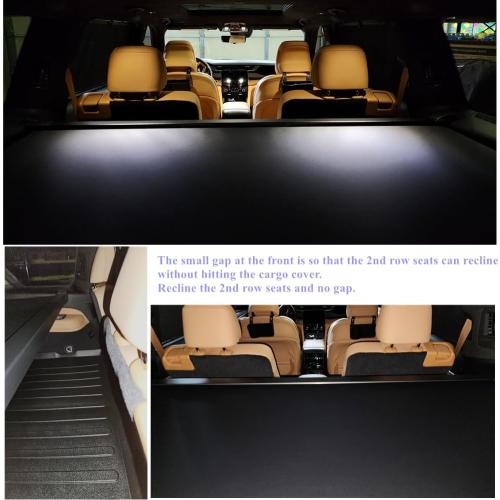 Compatible with All-New 2022-2026 Jeep Grand Cherokee(2 Row; WL) 4XE Rear Cargo Security Shade Cover Privacy Screen Retractable Rear Storage Tonneau Cargo Cover Luggage Security Shield Shade