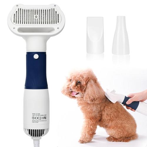 3-in-1 Pet Hair Dryer & Slicker Brush for Dogs & Cats – Portable, Professional, Adjustable Temp, Overheat Protection Dog Hair Dryer