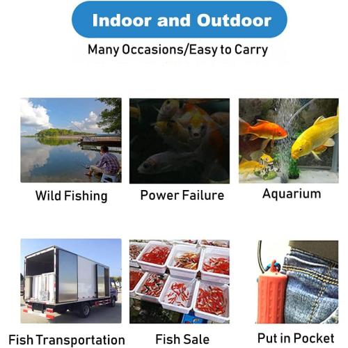 Aquarium Air Pump Mini USB Fish Tank Oxygen Air Pump Portable Ultra Silent Air Aerator Pump Energy Saving Oxygen Bubbler with Air Stone and Single Outlet Silicone Tube 1W