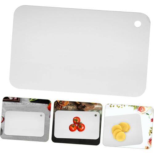 Mikinona Food Grade Cutting Board Stand Steel Chopping Board Double-sided Kitchen Tool Skid Design