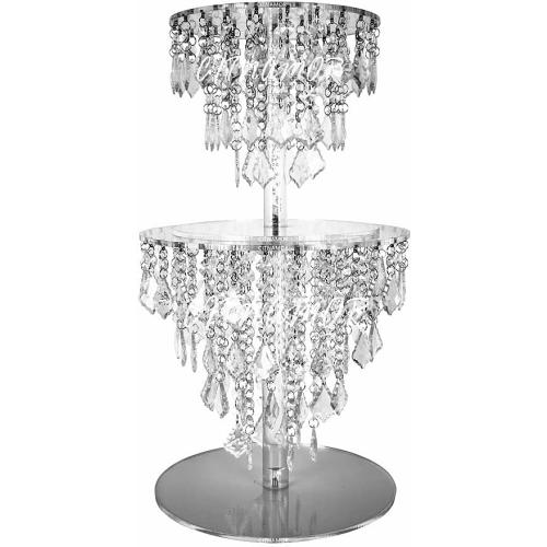 Acrylic Crystal Cake Stand Cupcake Stand Dessert Stand for Wedding Event Party Decoration (D 10 inch, Acrylic)