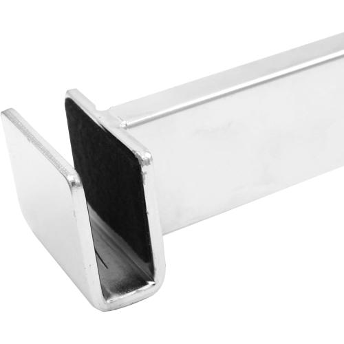 SSWBasics 12 inch Chrome Dimensional Hangrail Bracket for Slotted Standards - 1 inch slots 2 inch on center - Pack of 4
