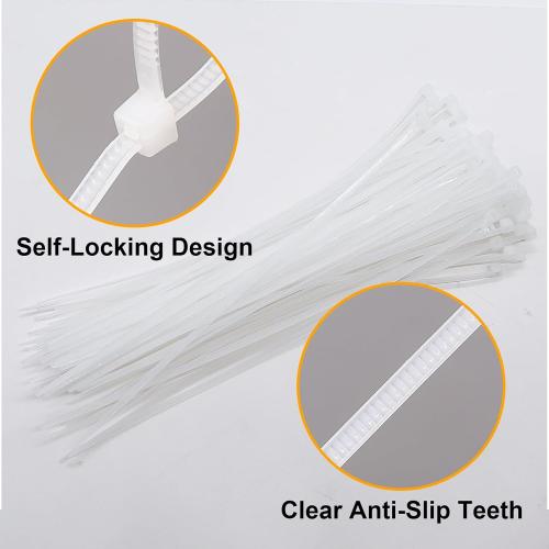 weideer 100pcs 11.8 inch Metal Zip Ties, 12inch Nylon Cable Wire Ties, 304 Stainless Steel Heavy Duty Self-locking Cable Tie for Outdoor Fence,Pipes,Vehicles,Exhaust Wrap