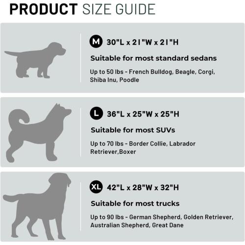36 Inch Collapsible Dog Crate for Large Dogs - Portable Dog Travel Crate Soft Sided with Breathable Mesh Windows, Foldable Dog Kennel for Indoor and Outdoor, Grey
