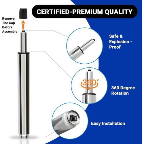 17 Inches-27 Inches Extra Long Gas Lift Cylinder Tube for Bar Stool - 10'' Stroke, Heavy Duty 1000lbs Class 4 Hydraulic Pneumatic Cylinder Shock Piston Fit for Sinking Drafting Chair