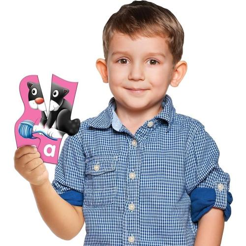 The Learning Journey - Match It! Spelling Jr. - 15 Piece Self-Correcting Spelling Puzzle for Three and Four Letter Words with Matching Images - Word Puzzles for Kids Ages 3-5 - Award Winning Toys