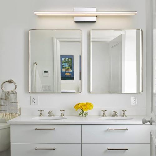 BRIVOLART LED Modern Bathroom Vanity Light Fixtures 24W Dimmable 5CCT LED Vanity Light Bar Over Mirror Matte Black Wall Light for Bathroom 31.5 inch Long