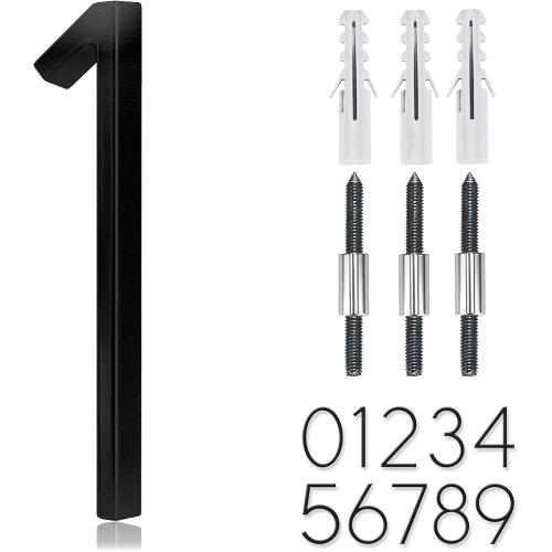 5 Stainless Steel Floating House Number, Metal Modern House Numbers (1)