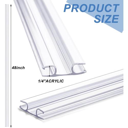 24 Pack Living Hinge for Golf Cart Windshield Piano Drum Shield Cuttable Clear PVC Living Hinge(48 Inch)