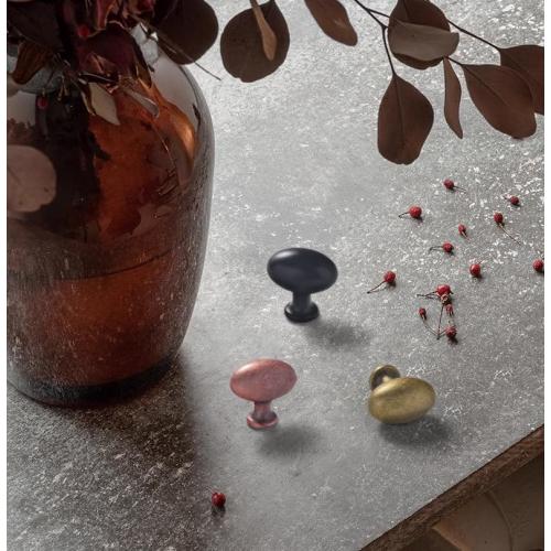 5 PCS Goo-Ki 1.2Inch(36MM) Oval Antique Brass Cabinet Knobs, Zinc Alloy for Drawer Knobs for Dresser Cupboard Wardrobe