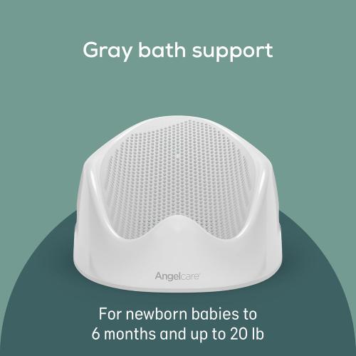 Angelcare Baby Bath Support (Gray) | Ideal for Babies Less Than 6 Months Old