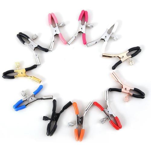 Body Clamps with Chain Necklace Adjustable Pressure Body Clip Stainless Steel Body Ring Clamps Clips Non Piercing Faux Body Jewelry Suitable for Variety Carnival Scenes Body Jewelry (Blue)