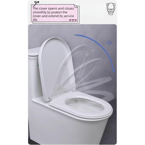 Toilet Seat With Cover Soft Close, Toilet Lid Slow Close Quiet No, Easy Installation & Release,Safe PP Material Easy Clean​​ Bathroom Toilet Seat​​,Comfortable Ergonomic Design For All Toilet Brands