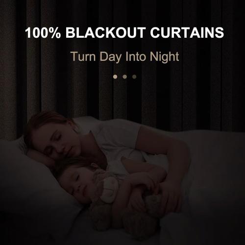 100% Blackout Shield Linen Blackout Curtains for Bedroom 90 Inches Long, Back Tab/Rod Pocket Living Room Drapes, Thermal Insulated Blackout Curtains 2 Panels Set, 50 W x 90 L,Cream